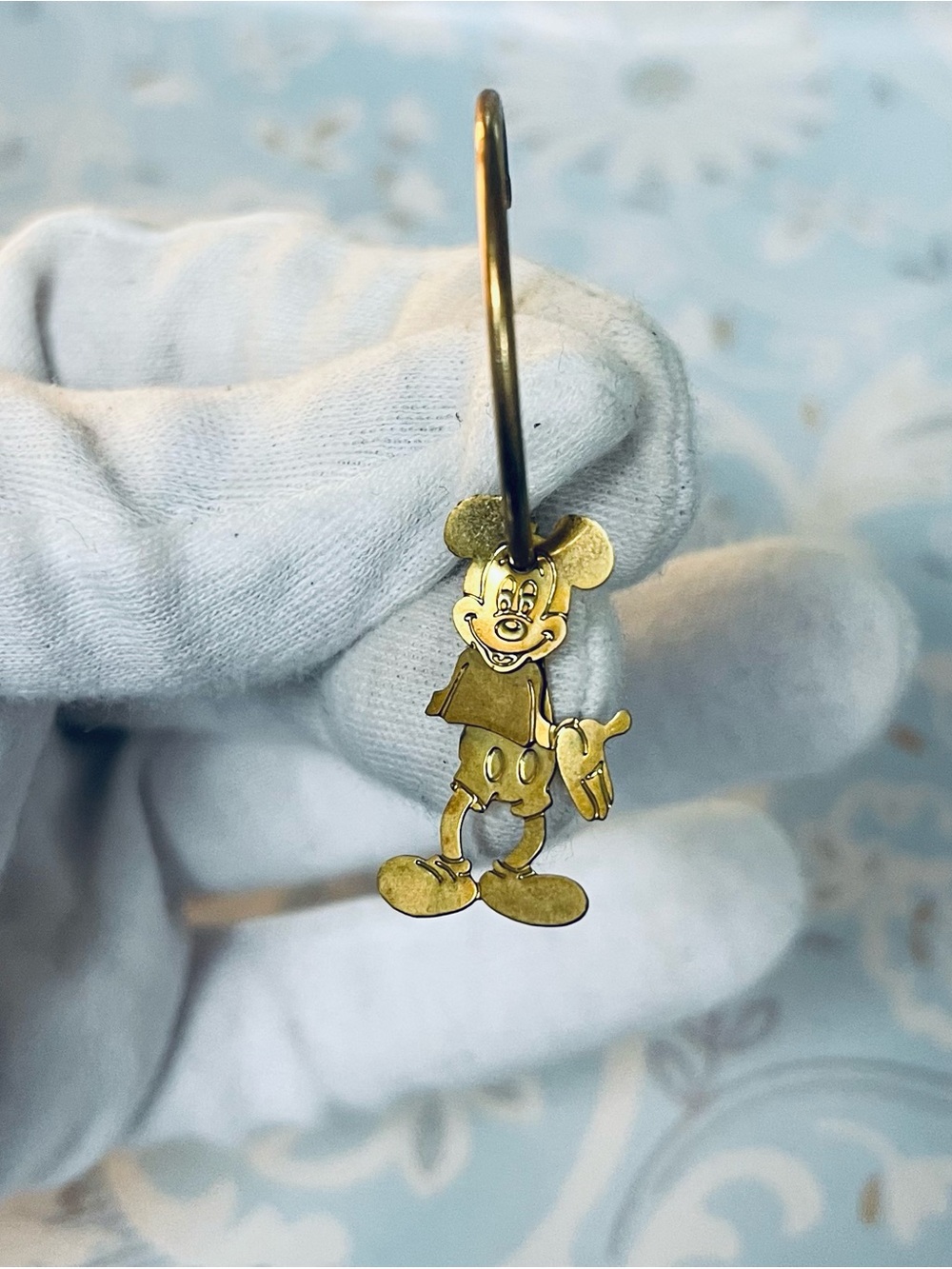 Disney Gold-tone Mickey Mouse Dangle Earring